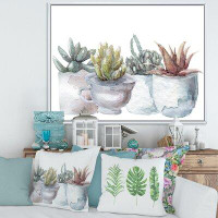 East Urban Home Cactus And Succulent House Plants IV - Farmhouse Canvas Wall Art Print-FL35345