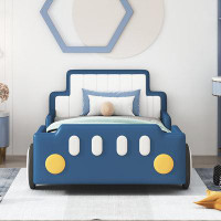 Zoomie Kids Race Car-Shaped Platform Bed with Wheels