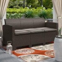 Winston Porter Mollie 67.7" Wide Outdoor Patio Sofa with Cushions