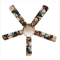 Winston Porter 52" Harrogate 5 - Blade Flush Mount Ceiling Fan with Pull Chain and Light Kit Included
