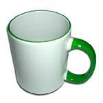 1 Pc 11oz Rim Inner Handle Two-Tone Mug Cup Heat Press Transfer Sublimation Mug 001094