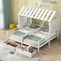 Red Barrel Studio House Platform Beds with Two Drawers