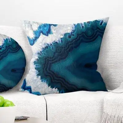 Made in Canada - The Twillery Co. Corwin Abstract Brazilian Geode Pillow
