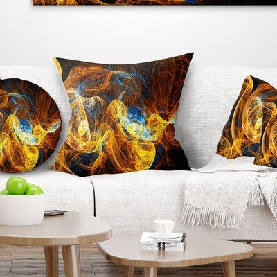 Made in Canada - The Twillery Co. Corwin Abstract Fractal Smoke Texture Orange Pillow in Bedding