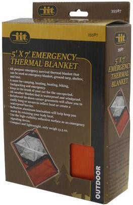 EMERGENCY THERMAL REFLECTIVE SURVIVAL BLANKET -- Idea to take on any winter trip !! in Fishing, Camping & Outdoors - Image 2