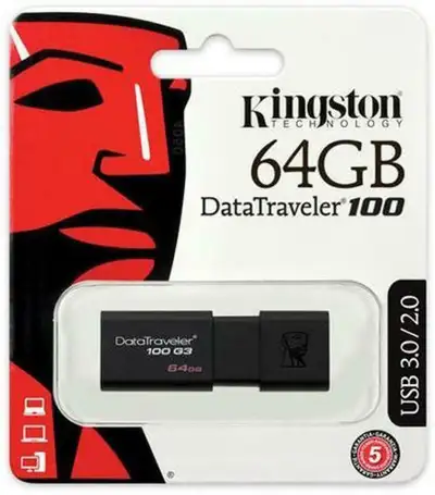 KINGSTON® 64GB DATATRAVELER® 101 G3 USB DRIVE USB 3.0 LETS YOU QUICKLY AND EFFICIENTLY TO STORE ALL...