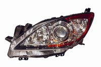 Head Lamp Driver Side Mazda 3 2010-2013 Halogen Without Sky Activ Pkg High Quality , MA2518130