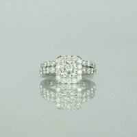 (I-5435-604A) 14k white gold multistone diamond soldered ring set