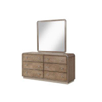 August Grove Minatare 6 Drawer Double Dresser with Mirror