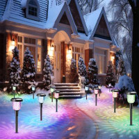 SolarEra Outdoor Solar Pathway Lamp LED Lawn Lights With Solar Panel Garden Courtyard Landscape Dynamic Lighting