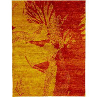 Modern Rugs One-of-a-Kind Hand-Knotted Traditional Style Orange 12' x 15' Wool Area Rug