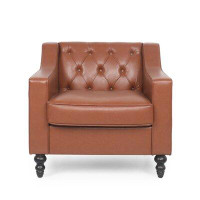 Alcott Hill Sautter Faux Leather Club Chair
