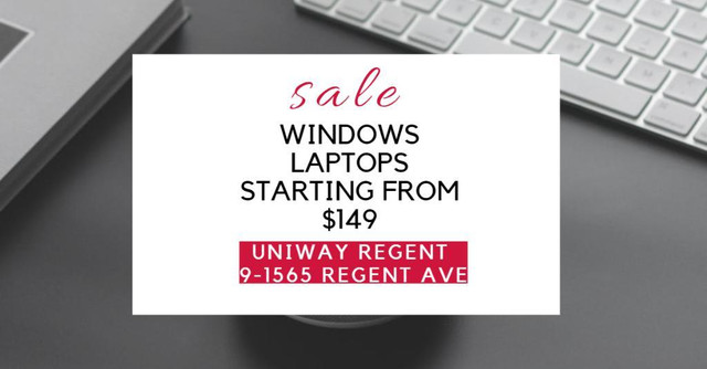UNIWAY Regent Windows Laptop Hot Sale! Start from $149 NOW! in Laptops in Winnipeg