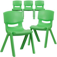 Flash Furniture Plastic Stackable School Chair with 15.5'' Seat Height