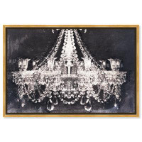 Oliver Gal Dramatic Entrance Night Glam Crystal Chandelier by Oliver Gal - Floater Frame Graphic Art on Canvas
