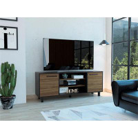Latitude Run® Sleek And Stylish Carbon Espresso Television Stand