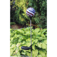 Amples Solar Powered  Colouring Changing LED Light Garden American Flag Ball Decoration Outdoor Art Landscape Patio Lawn