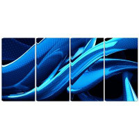 Made in Canada - Design Art Metal 'Liquid Blue Abstract' Graphic Art