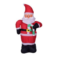 NEW 4 FT INFLATABLE SANTA WAVING & CANDY CANE 4FTSNT