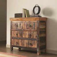 World Menagerie Mcelvain Reclaimed Wood 4 Drawer Accent Chest