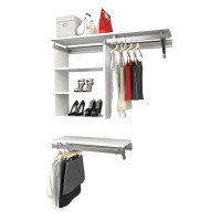 Rebrilliant Double Shelf-Hang with Cubby and Long Hang