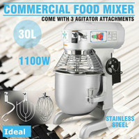 1.5Hp 30 Qt Commercial Bakery Mixer Dough Blender Food Mixer Gear Driven - BRAND NEW