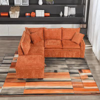 Latitude Run® 82.67" Sectional Sofa Sleeper, Orange