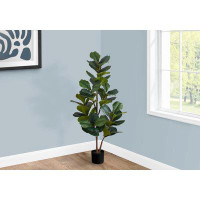 Primrue Artificial Plant, 49" Tall, Indoor, Floor, Greenery, Potted, Real Touch, Decorative, Green Leaves