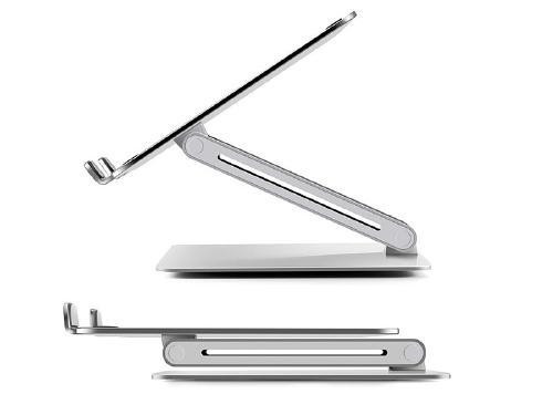 Aluminum Alloy Laptop and Tablet Stand - Up to 17.3 inch - Adjustable, Foldable and Ventilated - Grey in Laptop Accessories - Image 4