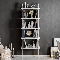 East Urban Home Dillon 68.5" H x 23.62" W Steel Floating Bookcase