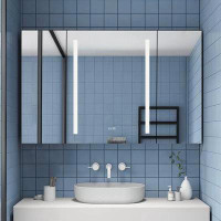 Orren Ellis 40" X 30" Bathroom Medicine Cabinet With LED Lights