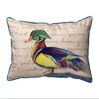 Loon Peak Male Wood Duck Script Extra Large Zippered Indoor/Outdoor Pillow 20X24