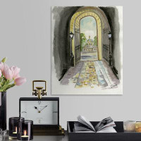 Mr. Marin Tour of Paris "Courtyard" by Barbara Embree - Unframed Painting on Paper