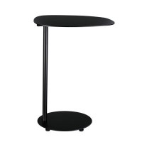 Latitude Run� C Shaped Table , Metal End Table For Living Room, Sofa Table For Coffee Snack Laptop,Side Table  Oval