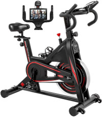 HUGE Discount | Exercise Bike, Indoor Cycling Bike Stationary, Comfortable Seat Cushion | FREE Delivery!