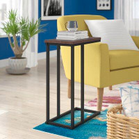 17 Stories Wide Snack Side Table, C Shaped End Table For Sofa And Bed, Laptop Table, 25 Inch Tall