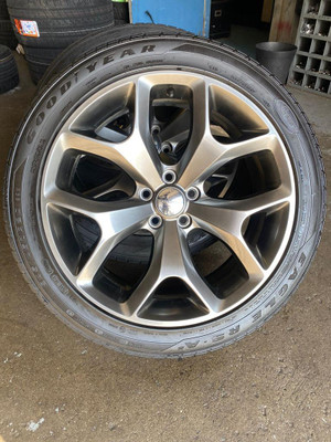 FOUR NEW 20 INCH OEM MOPAR CHARGER CHALLENER WHEELS -- 5X115 !! MOUNTED WITH 245 / 45 R20 GOODYEAR EAGLE TIRES ! Toronto (GTA) Preview