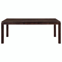 Red Barrel Studio Contemporary Design Dark Brown Finish 1pc Dining Table with Separate Extension Leaf