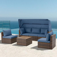 GOME 6 Piece Outdoor Conversation Set with Cushion
