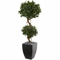 Latitude Run® 38.5" Artificial Ficus Topiary in Planter