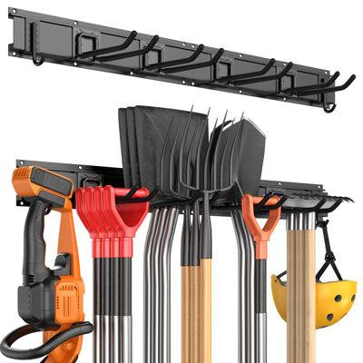 Fish hunter Garage Tool Organizer Wall Mount, Garage Wall Organizer Storage Rack With 6 Hooks, Max 300 Lbs Super Heavy D in Other