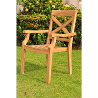 Rosecliff Heights Doughton Stacking Teak Patio Dining Chair