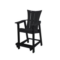 Millwood Pines Bonifacio Poly Adirondack Bar Stool Chair, 26" Counter Height