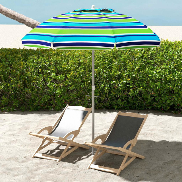 Beach Umbrella 70.1" x 70.1" x 80.7" Multicolour in Patio & Garden Furniture