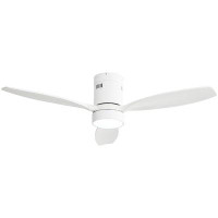 George Oliver 52" Nicola 3 - Blade Flush Mount Ceiling Fan with Remote Control
