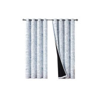 Winston Porter Blackout Window Curtain Panels Thermal Insulated Weave Drapes For Bedroom Living Room