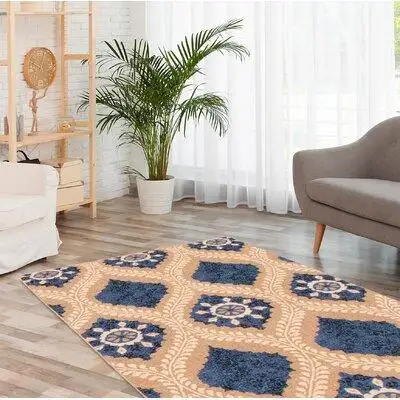 Darby Home Co Kerensa II Khaki Tapestry Kilim 7'9" X 9'9"