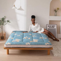Rubbermaid Floral Printed Futon Mattress, Japanese Floor Mattress Quilted Bed Mattress, Extra Thick Folding Sleeping Pad
