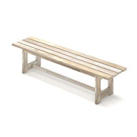 Foundry Select Bronzavia Bench Without Back, Organic White