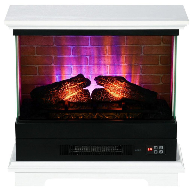 26 ELECTRIC FIREPLACE STOVE, 1400W FREESTANDING FIREPLACE HEATER WITH ADJUSTABLE TEMPERATURE in Fireplace & Firewood - Image 3